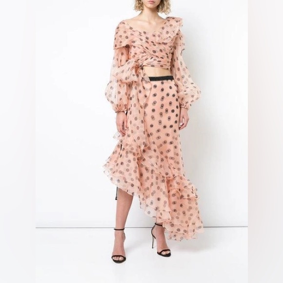 **NWT Johanna Ortiz Walking Palm Organza Skirt** - Picture 3 of 16